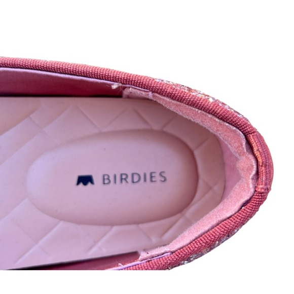 Birdies Glitter Slip On Sneakers Rose Gold Sparkle Comfort Shoes Women - Picture 10 of 12